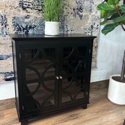 New Black Accent Cabinet Buffet Console