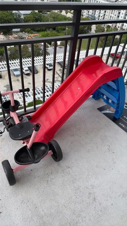 Toddler bike and slide