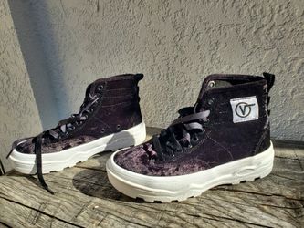 Vans Sentry Wafflecup Crushed Velvet Black Ultracush Hightops