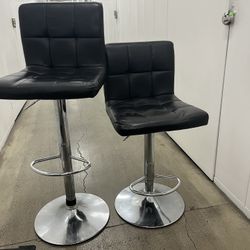 Bar Stool Chairs Black Leather 