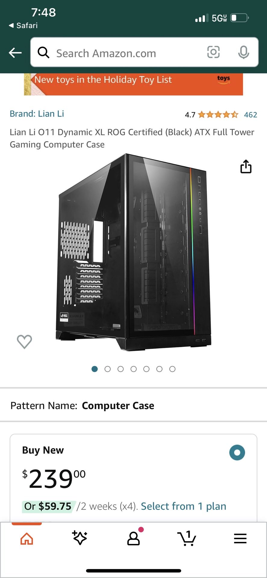  Pc Full Tower Case Lian Li O11D XL-X ATX Full Tower Case 