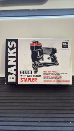 Banks 20 Gauge 7/16" Wide Crown Stapler