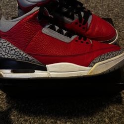 Air Jordan 3 SE Unite -Fire Red And Cement Gray. Size 11