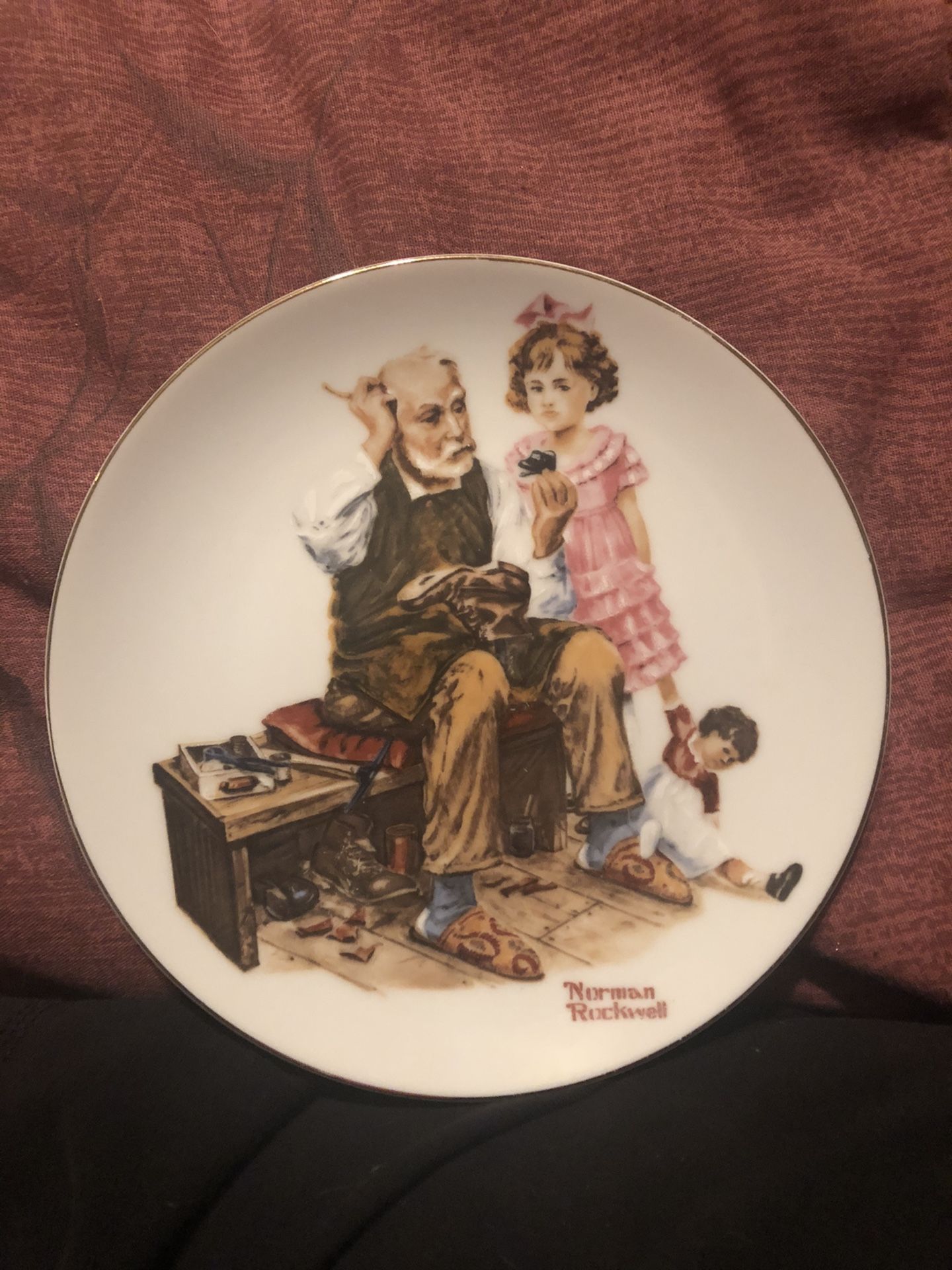 2 Norman Rockwell Plates