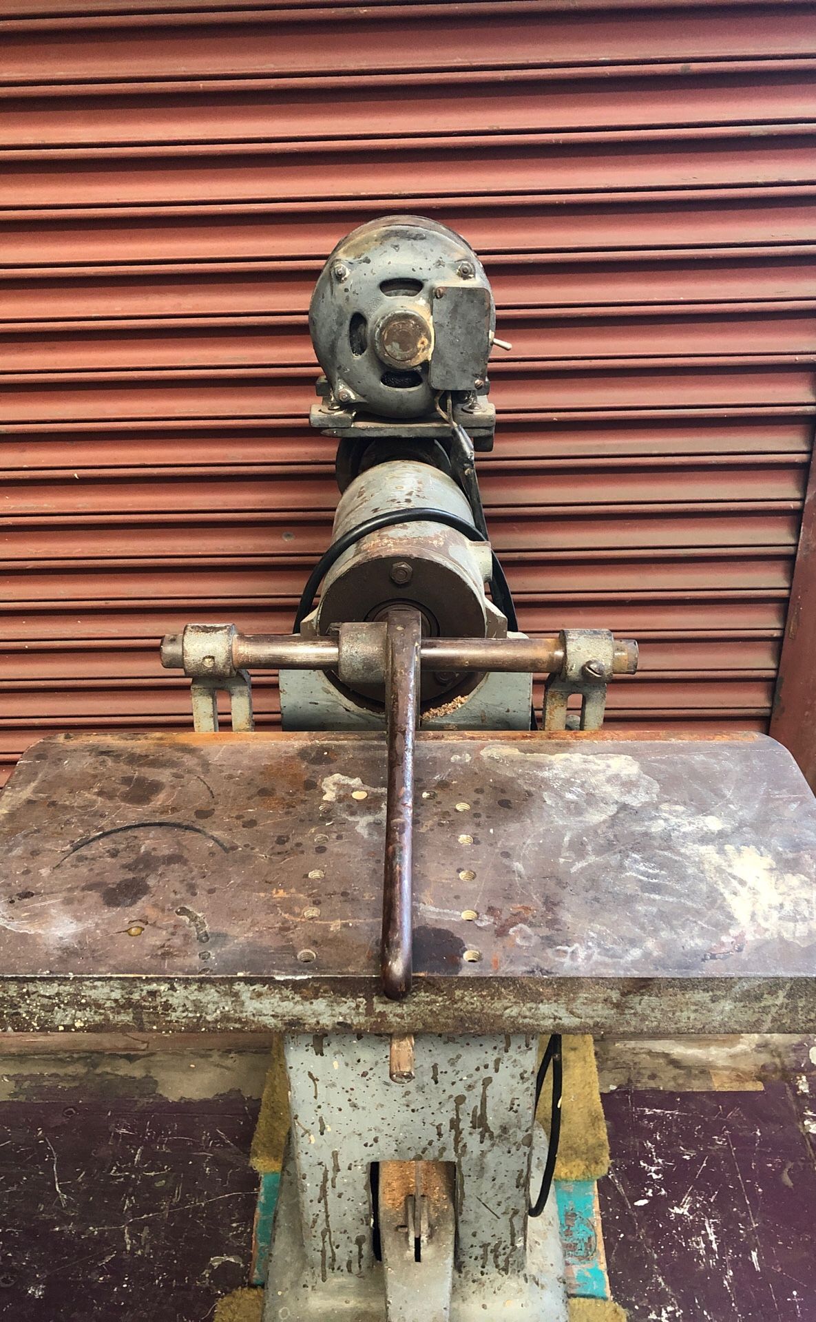 Davis & Wells Horizontal Boring Machine Drill Press Wood Working cast
