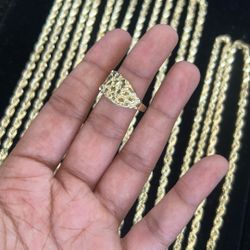 10kt Gold Nugget Ring 1075