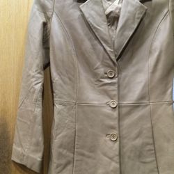 Jones New York Leather Jacket For Women Size M