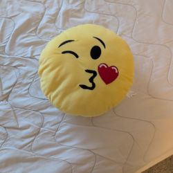 Kissy Face Emoji Pillow
