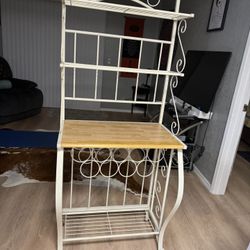 Microwave, Oven, Wine Holder Etc Stand Metal And Wood.