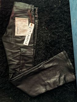Purple Jeans Patent Film Cargo