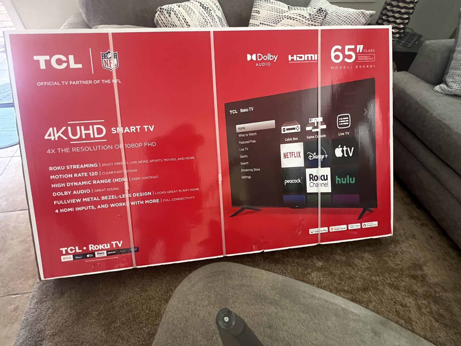 65” TCL Smart TV