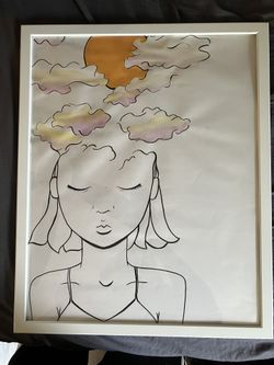 17 X 22 Multi media on paper In white frame