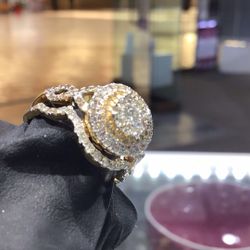 10k Gold Bridal Ring Lady’s Size 7 Available,natural Diamond Ring Set ..💎💎💎