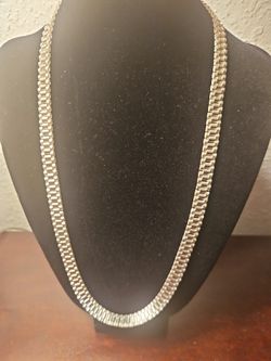 Wrist Watch Style Silver Chain Necklace 