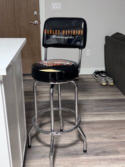 Harley-Davidson Bar Stool with Backrest