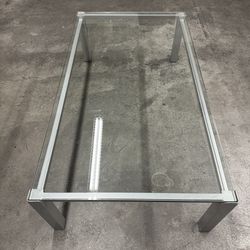 Glass coffee table