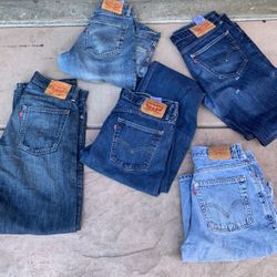 Levi Pants . Size : 32 To 34 .  5  Pants  $5 Each.