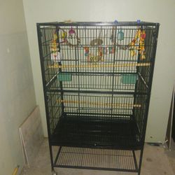 Black Tall Bird Cage