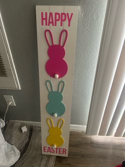 Happy Easter Sign with stand.