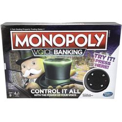 Monopoly Voice Banking Electronic Family Board Game for Ages 8 & Up
