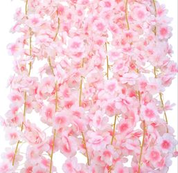Nuenen 16 Pack Pale Pink Cherry Blossom Garland