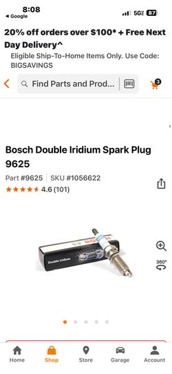 Bosch Double Iridium Spark Plug 9625