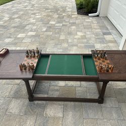 Beautiful Handcrafted Reversible Chess, Checkers and  Backgammon Table – Made in the UK 25Dx44Wx20H