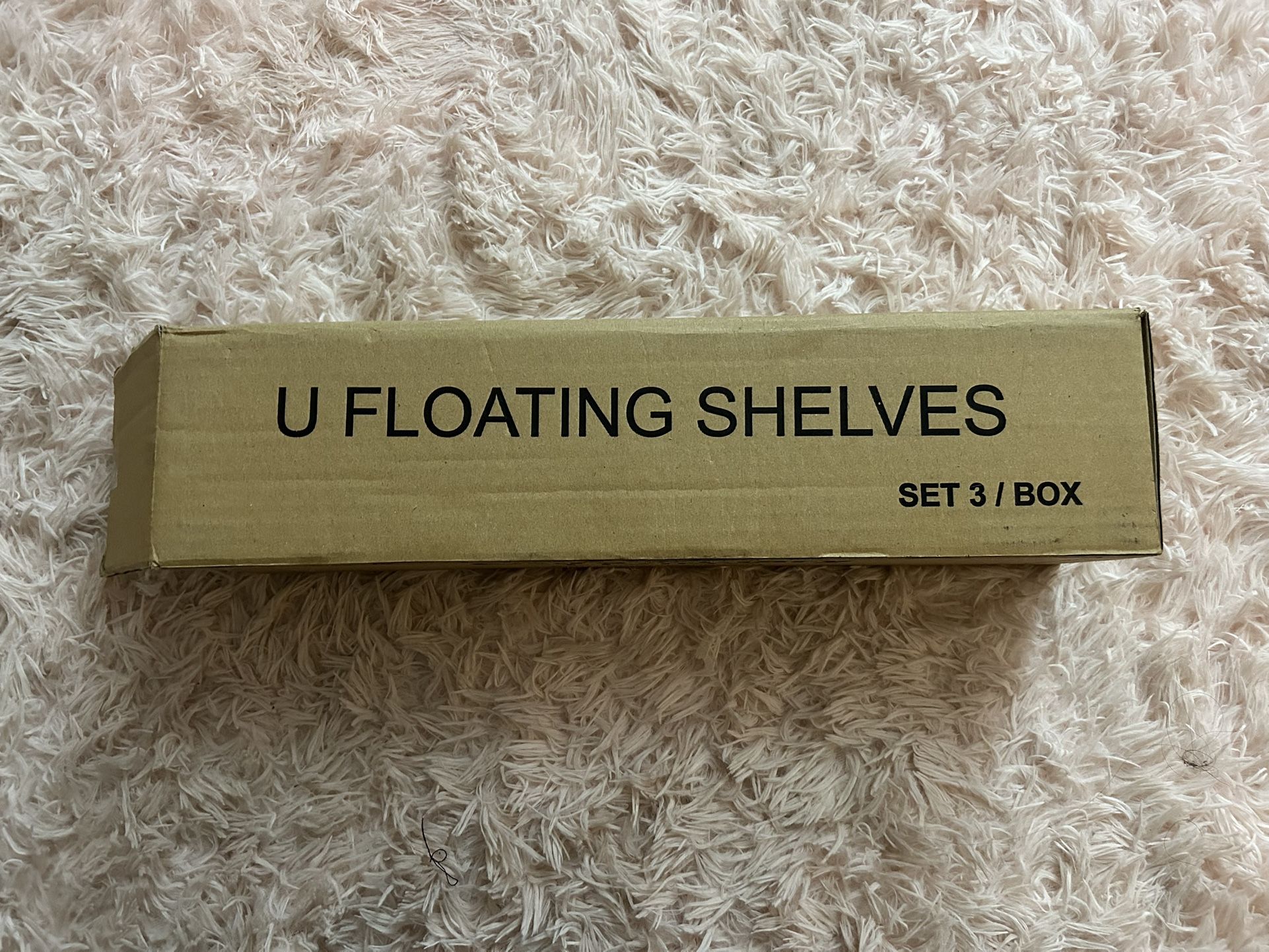 NEW! SET OF 3 (PINK) U SHAPED FLOATING SHELVES