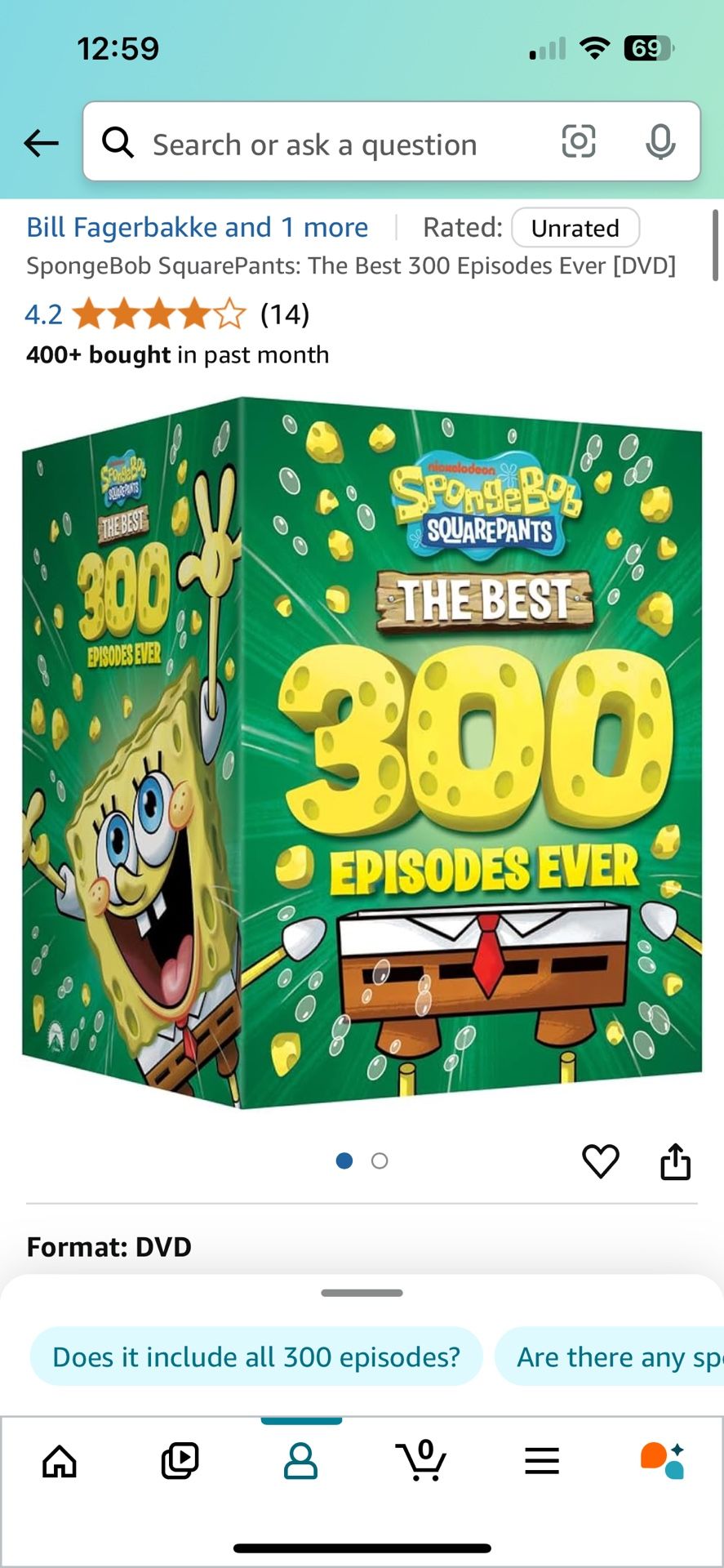 300 Best SpongeBob Episodes Ever DVD Set