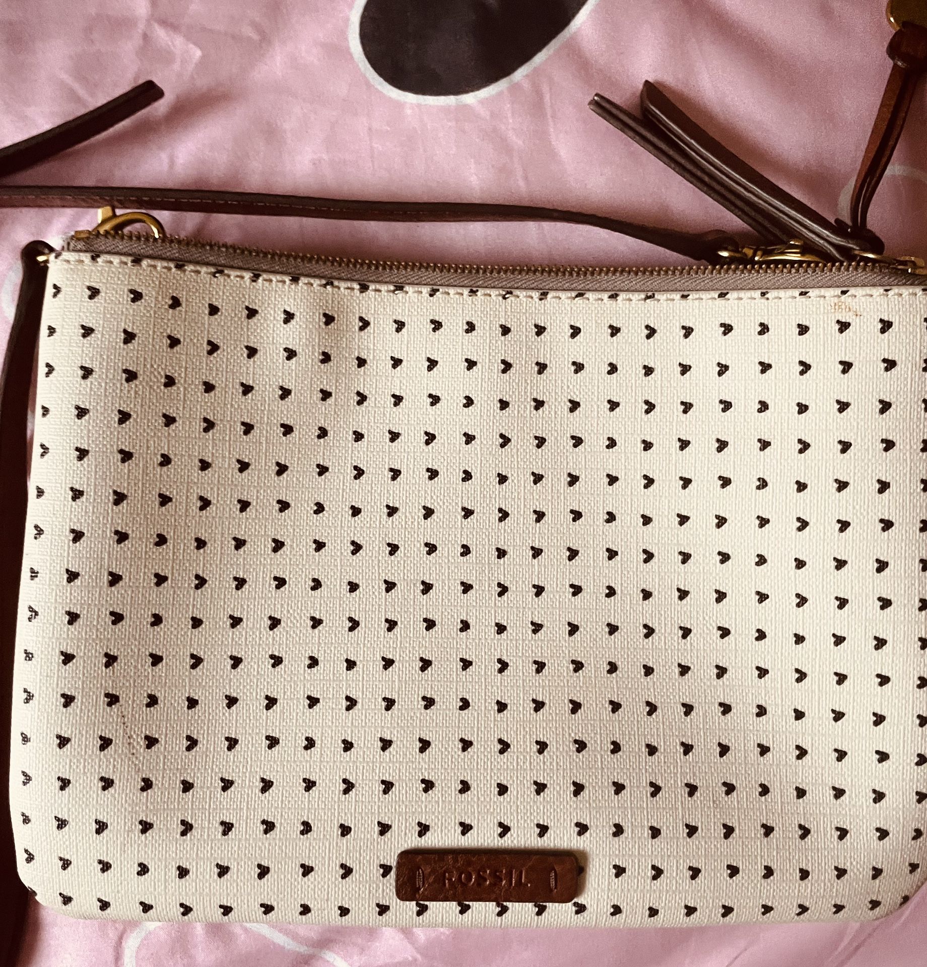 Fossil Leather Crossbody Shoulder Bag