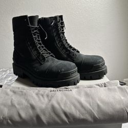 Balenciaga Distressed Strike Boot