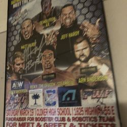 WWE/AEW Signed Picture (4 Signatures)