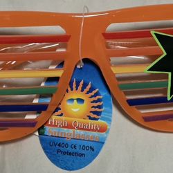 Rainbow Shutter Shade Sunglasses With Original Tags