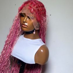 Pink Paradise HD Braided Lace Front Wig