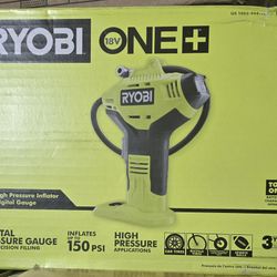 New Ryobi 18v High Pressure Inflator Tool Only