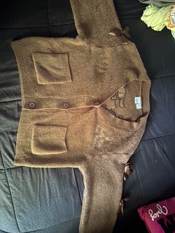 Sanrio Hello Kitty and Friends Brown Fuzzy Cardigan