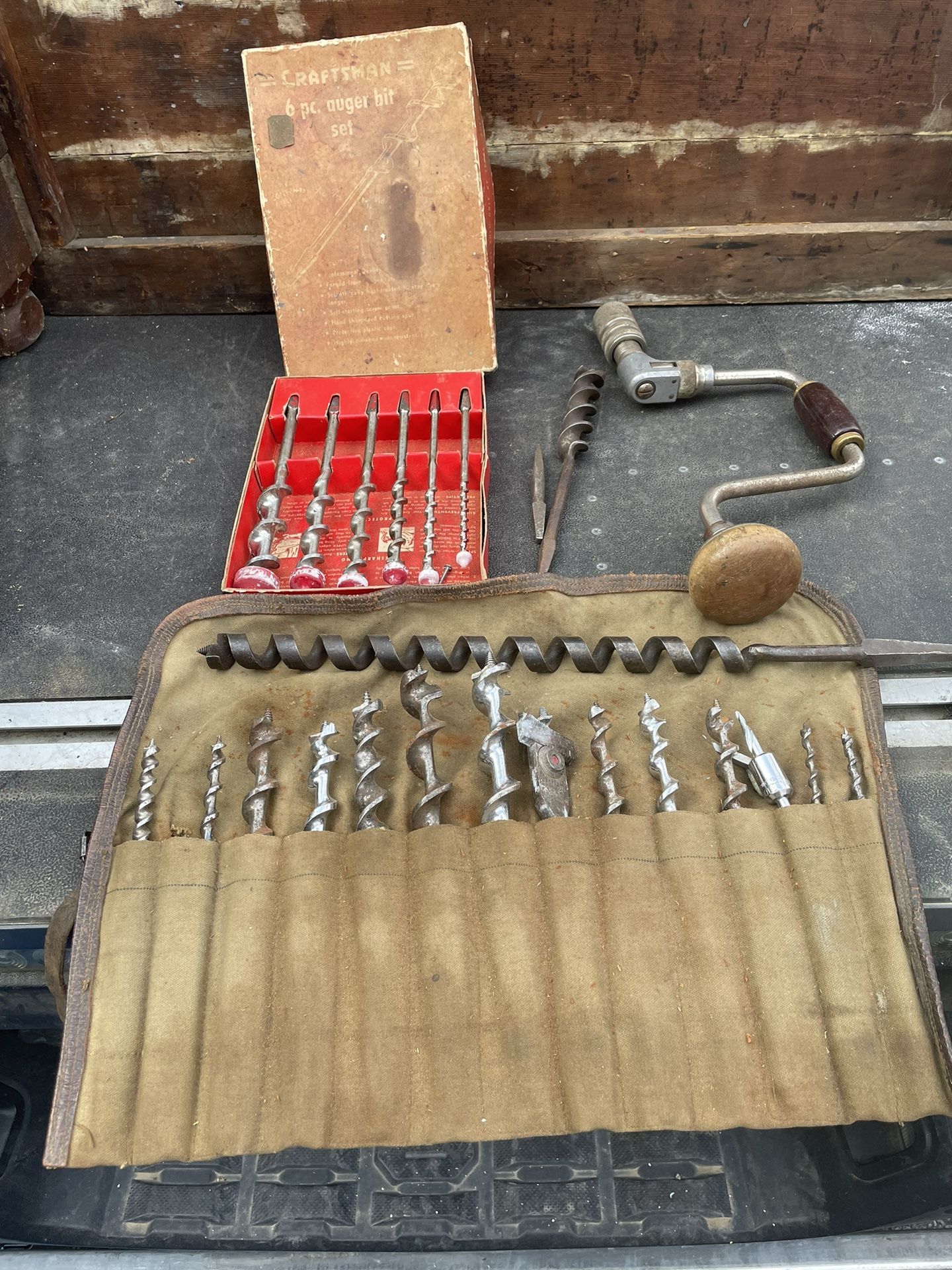 Vintage Auger Drill Set