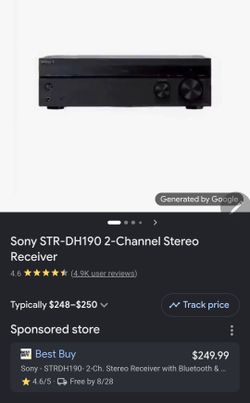 Sony to channel 200 W stereo receiver Bluetooth