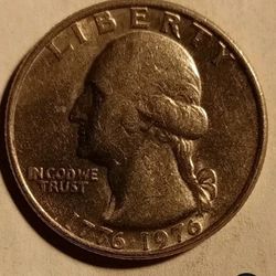  Bicentennial Quarter (1(contact info removed))  RARE, NO MINT MARK, MULTIPLE ERRORS