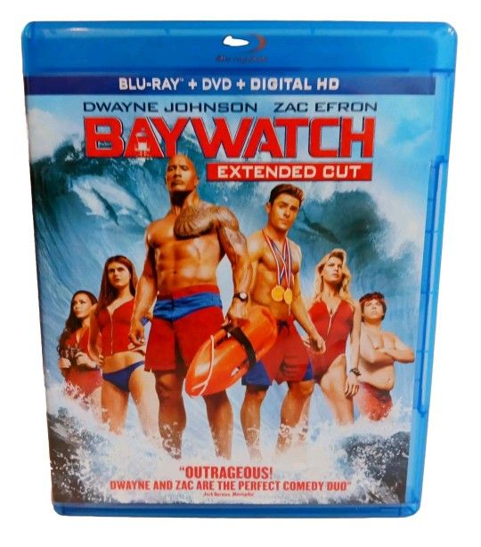 Baywatch: Extended Cut Blu-Ray + DVD + Digital HD Dwayne Johnson Zac Efron New