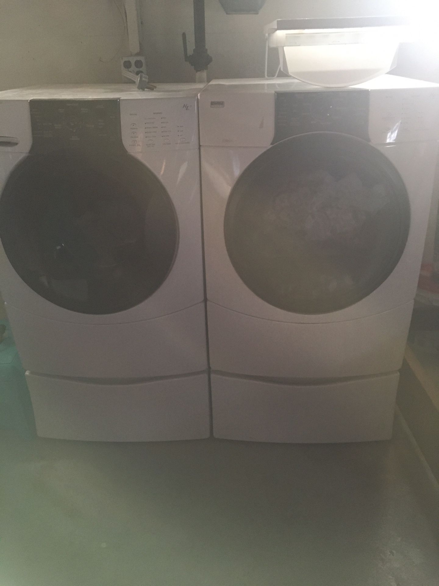 Kenmore Elite Washer & Dryer w/added Pedestal bases for Sale in