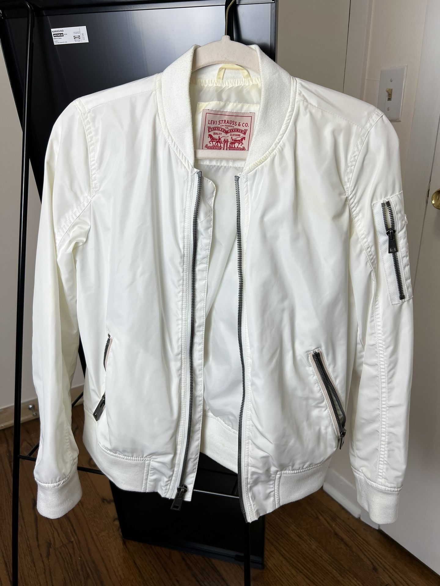 Levis White Bomber Jacket S