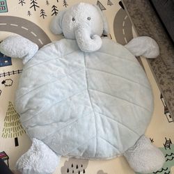 Light Blue Elephant Tummy Time Mat