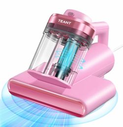 Mattress Vacuum Bed Cleaner with 253.7nm UV-C Light, Hyper Helix Pink