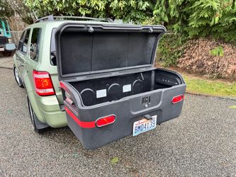 Stowaway 2 large cargo box and swing away hitch