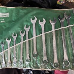 Vintage S-K Combination Wrench Set with Roll, 3/8" to 1-1/4" 14pc, C-Series, USA