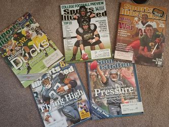 5 Vintage Oregon Ducks + Seattle Seahawks Sports Illustrated Magazines
