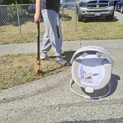 Free bouncer scooter I.V. poles and hoverboard (needs charger)