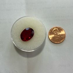 6.7 Natural Red TOPAZ. OVAL CUT STUNNING
