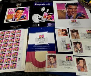 Collection of 1993 Elvis Presley USPS Commemorative Stamp Album 29¢ US Postal Service